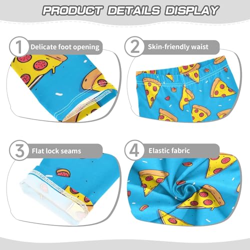 Pizza Pattern Girls Leggings Soft Stretch Workout Yoga Dance Pants for Kids Casual Tights3
