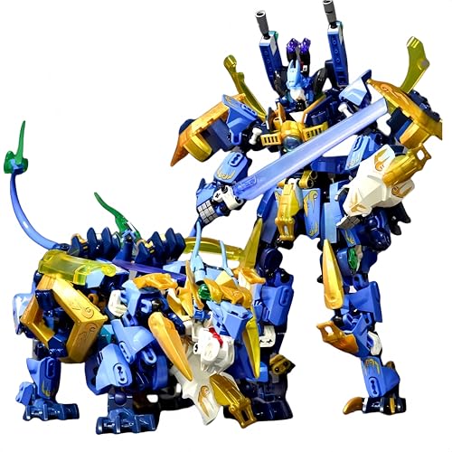 VizBrou 2-in-1 Schwarze Schildkröte Mecha Roboter Klemmbausteine Set, 525...