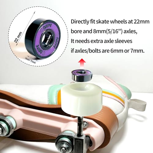 Naivskb Neon Purple Bearings 16 Pack