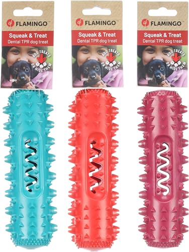 Flamingo Stikka Staaf Spielzeug – Mehrere Farben, Nachhaltig und Beliebt, Ideal für Labrador, Beagle, Border Collie usw.