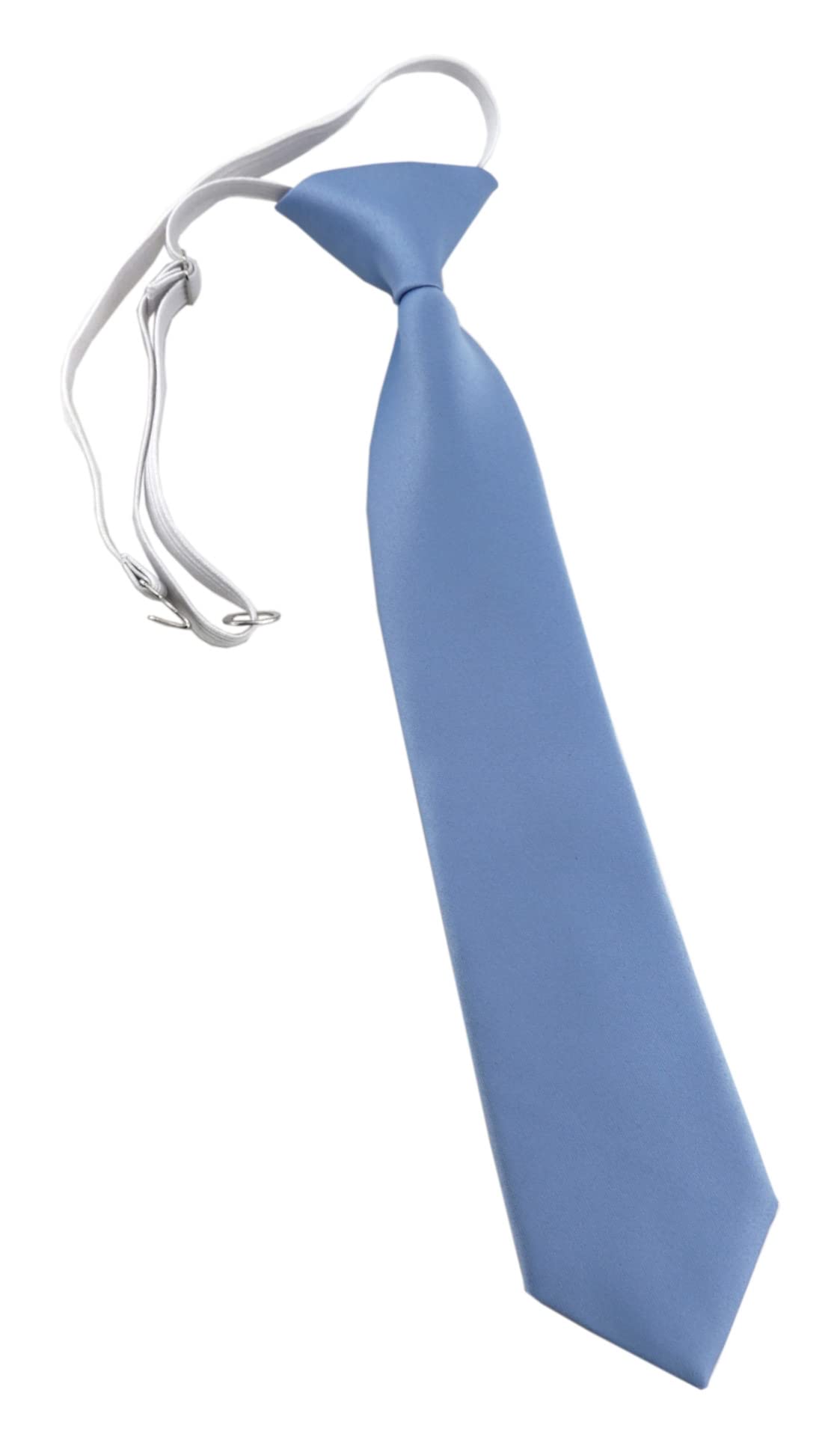 TigerTie Corbata infantil en monocolor, preatada con goma elástica