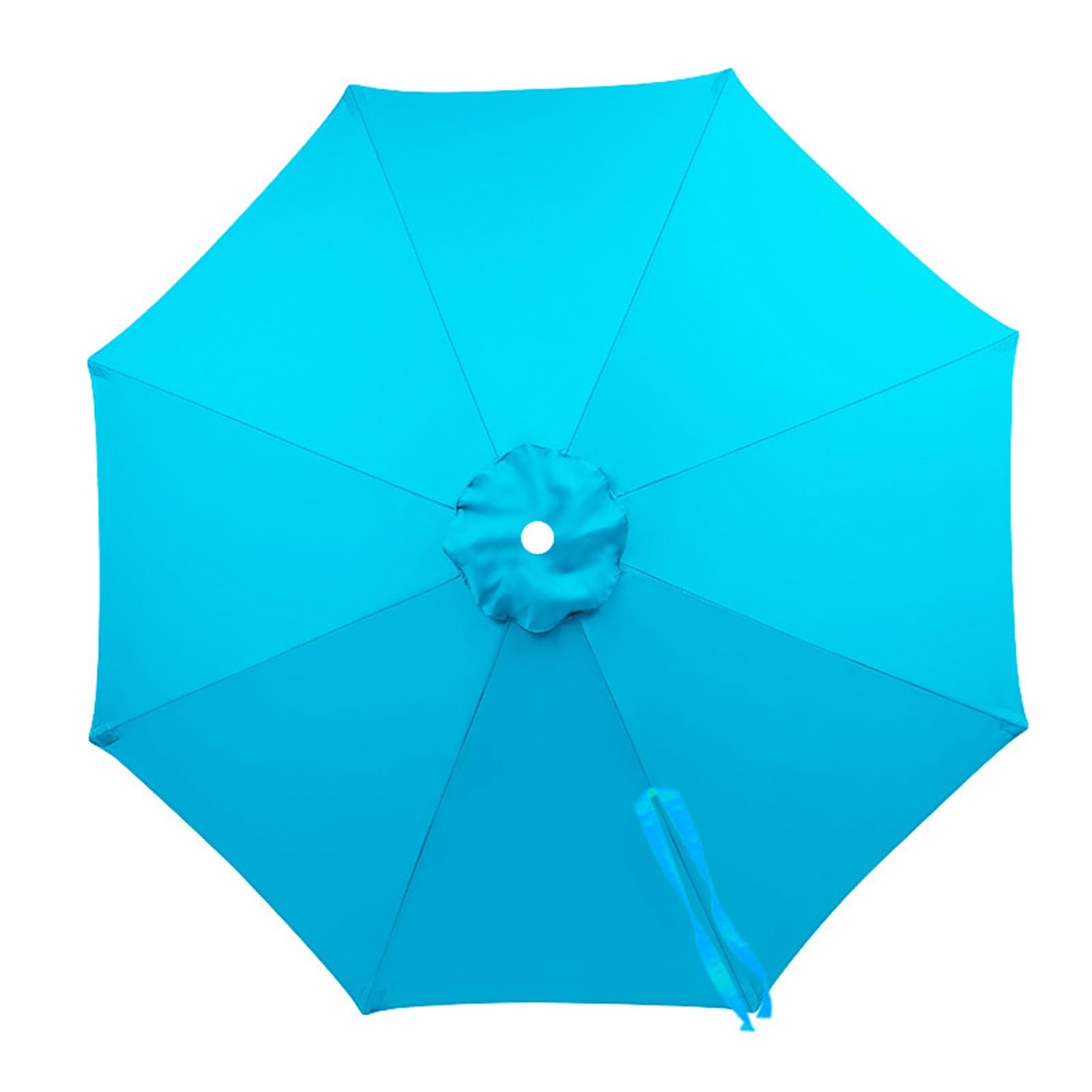ksxnkhk Replacement Canopy for Round Parasols 2/2.3/2.7/3/4m Fabric for 6, 8 Ribs Waterproof UV Protection Awning Replacement Thickened Polyester (Light blue, 3m - 6 Ribs)