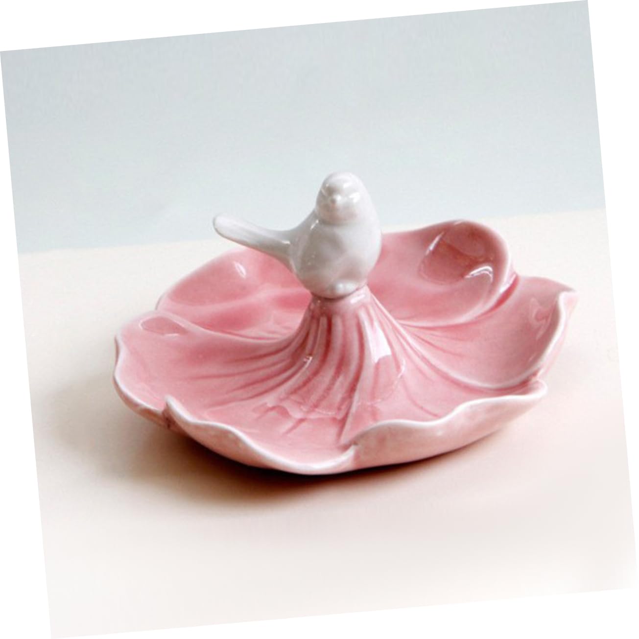 LIFKOME 2piezas Plato De Joyería Cerámica Forma De Pájaro Organizador Decorativo De Accesorios Para Anillos y Joyas