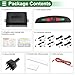 Motoforti Universal Car Auto Vehicle Reverse Backup Radar System Reverse Parking Sensors Alarm Buzzer Reminder Distance Detection Black 8 Parking Sensors