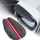 1 Par De Limpiaparabrisas Retrovisores, Protector De Cejas De Fibra De Carbono, Cubierta De Lluvia, Cejas De Coche a Prueba De Agua, Cubierta De Espejo Retrovisor (Negro)