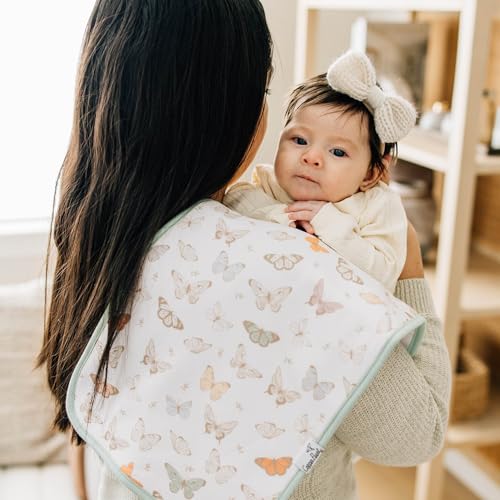 Image of Copper Pearl Premium Baby Burp Cloths - 3-Pack Large Cotton Burp Cloths, Extra Soft Spit Up Rags with 3 Absorbent Layers, Perfect for Baby Boy and Baby Girl Gifts