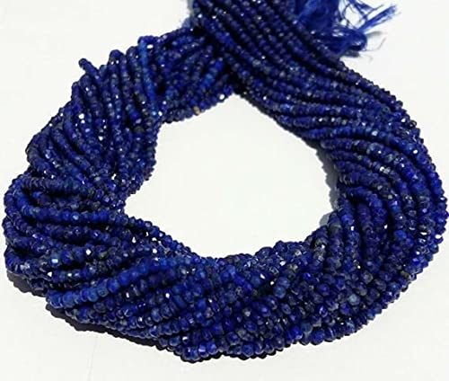 Lapis-lazuli perles rondelles facettées AAA pour création bijoux haut de gamme