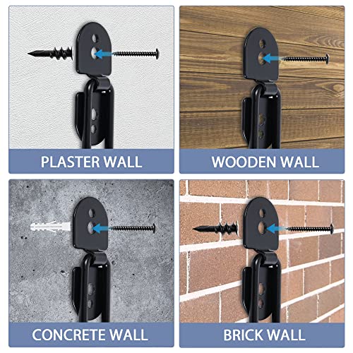 Heevir Garage Storage Hooks, 4 Pack 5 Inch Heavy Duty Wall Mount J Hook, Garden, Garage, Home Utility Hooks For Hanging, Small Steel U Hanger For Tool, Hose, Etc. #TOP4