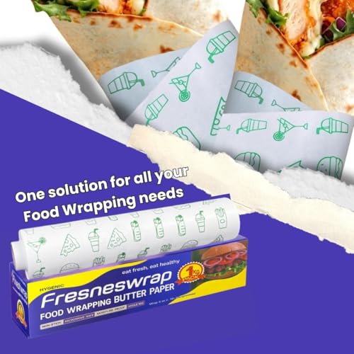 Image of Butter Paper Roll for Kitchen Food Wrap 1 Kg | Premium Non-Stick Parchment Paper | Greaseproof & Heat Resistant | Suitable for Wrapping, Baking & Oil Absorption