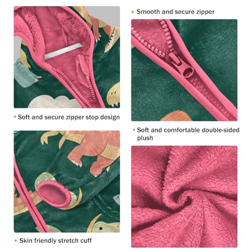 GuoChe Dinosaurs and Clouds Boy Fleece Jacket3