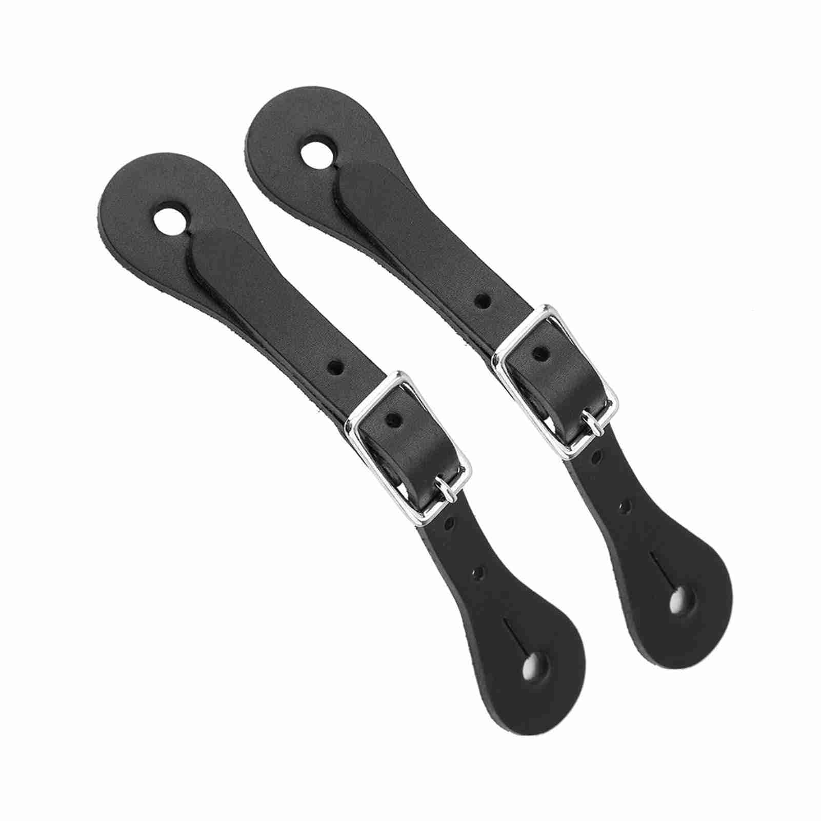Correas ecuestres de cuero auténtico hechas a mano, 1 par de accesorios de equitación
