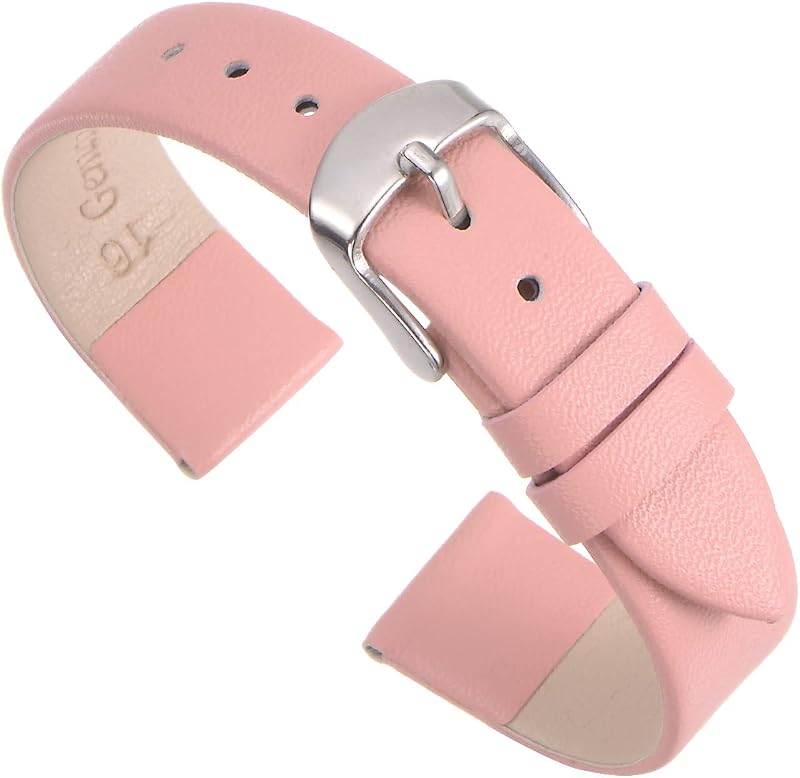 uxcell Correa de cuero genuino de múltiples tamaños, correa de reloj de cuero elegante plana y delgada para hombres y mujeres