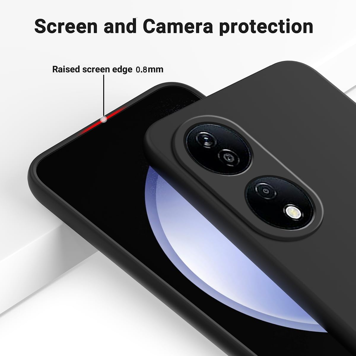 Pixfab Slim Armor Case For Honor X7B: Shockproof Ring Stand + Tempered Glass Screen Protector (Multiple Colors)