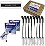 8 ACD-OEM Spark Plugs 41-962 Double Platinum + Herlux (8mm Made in USA) Spark Plug Wires + 8 Heat Shields For LS2 LS3 LS4 LS7 Engines