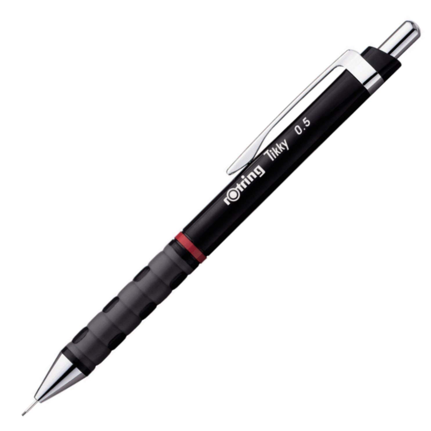 rOtring Tikky-Druckbleistift | HB 0,5 mm | schwarzer Schaft | 12er-Box
