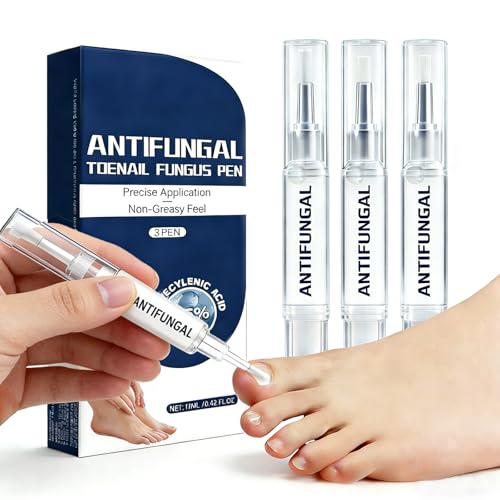 Nail Fungus Pen Toenail Fungus Treatment Extra Strength 25% Undecylenic Acid for Nail Damage Discoloration by Fungi Toe Nail Treatment 3PCS Fungal Nail Care Pen (12ML Volume)