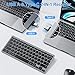 OMOTON 2.4G Wireless Keyboard for Win 7/8/10 with USB & Type C, Ultra Slim and Compact Quiet, Compatible with Laptop Tablet Desktop and PC (Grey)