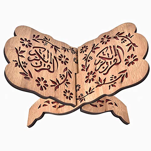 Pssopp 29.2cm Book Stand Holder Kuran Quran Koran Holy Book Stand Holder for Islamic Books and Bible Reading Home Decoration