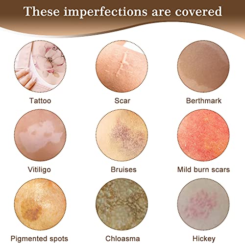 Tattoo Concealer, Tattoo Cover, Scar Concealer, Concealer, Tattoo Remover, Scar Tattoo Concealer, Professional Waterproof Tattoos Cover Makeup Concealer Tattoo Scar Mole Vitiligo Set #TOP1