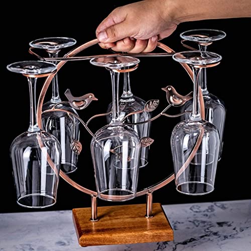Soporte para botellas de vino de hierro y madera miniatura 4