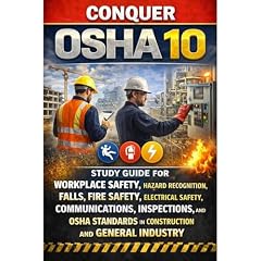Conquer OSHA 10: Study Guide for Workplace Safety, Hazard Recognition, Falls, Fire Safety, Electrical Safety, Communications, Inspections, and OSHA Standards in Construction and General Industry Audiobook By Philip Martin McCaulay cover art