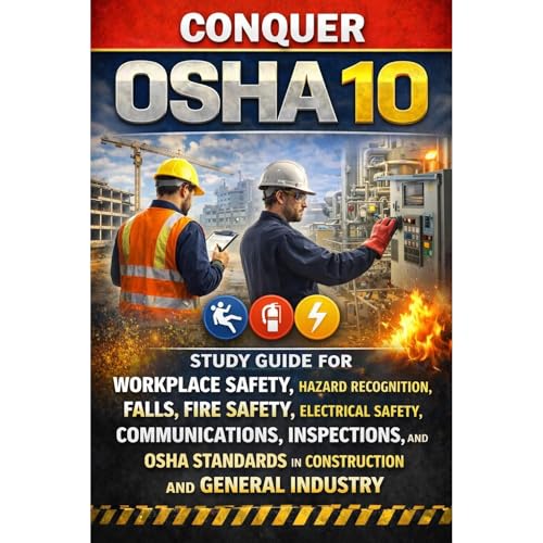 Conquer OSHA 10: Study Guide for Workplace Safety, Hazard Recognition, Falls, Fire Safety, Electrical Safety, Communications,