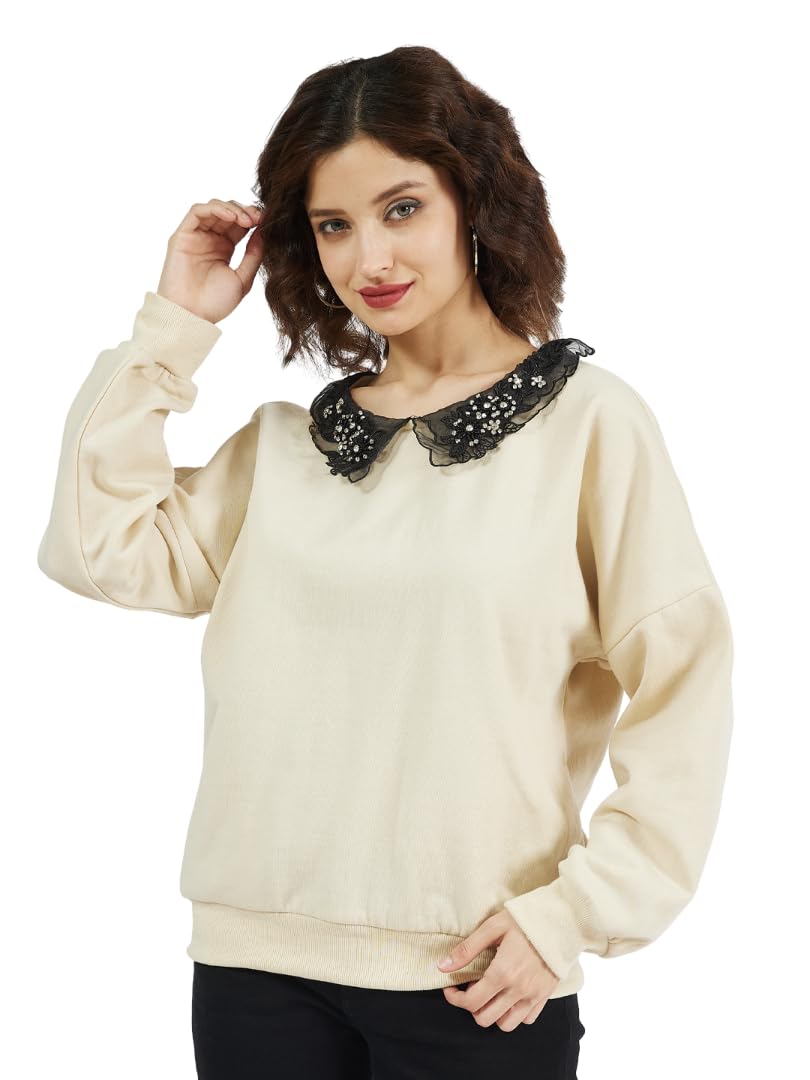 athena lifestyle Women and Girls Cotton Regular Long Sleeves Round Neck Ribbed Knitted Casual Sweatshirt-picture-37