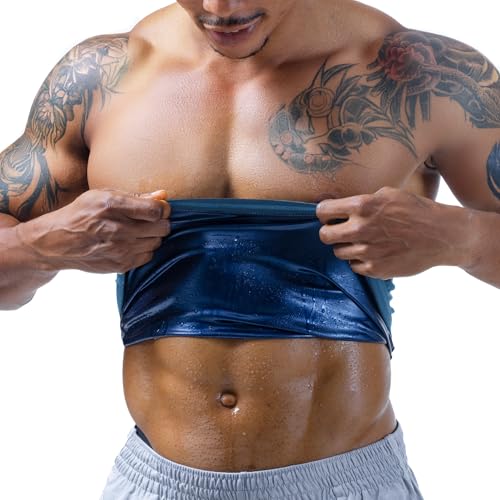 Sweat Spark Waist Trimmer for Men (Dark Blue, 7XL) - Sweat More, Shape Your Back & Abdomen, Wear During Workout