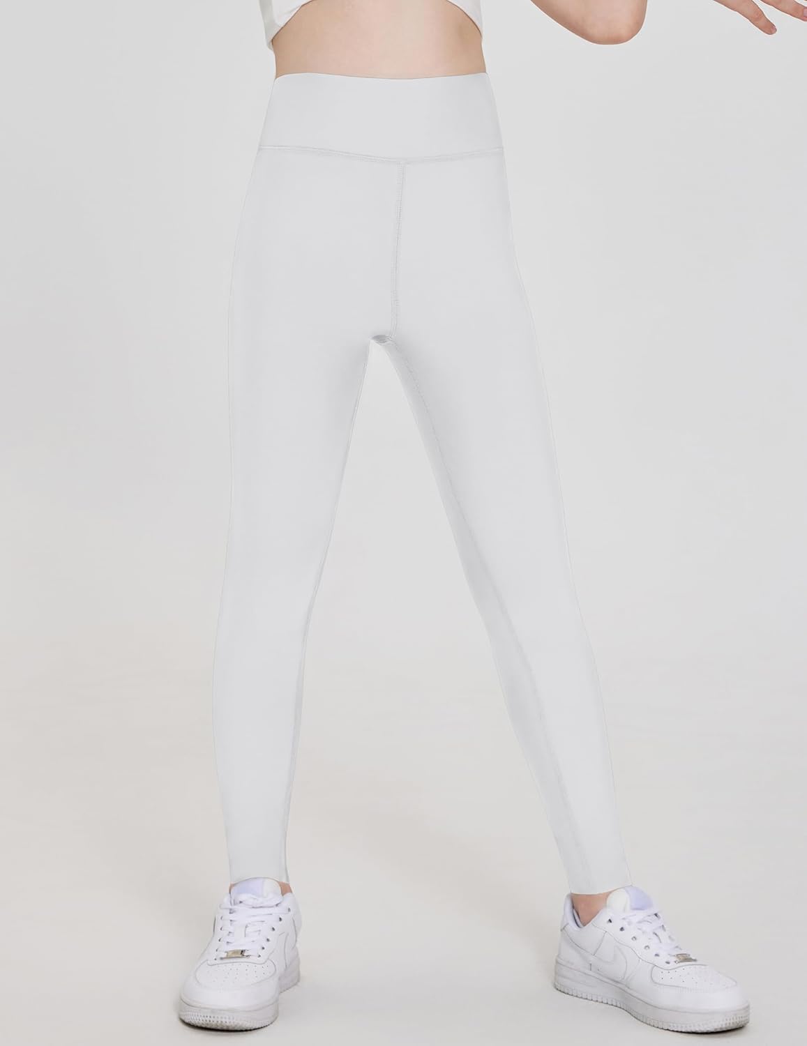 Arshiner Girls Fleece Lined Leggings High Waist Water Resistant Warm Winter Tights Running Athletic Yoga Pants for Kids - Image 2