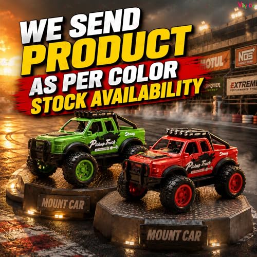Image of VikriDA 4WD Friction Powered Monster Truck Toy for Kids | Push & Go Off-Road Stunt Car with 360 Action