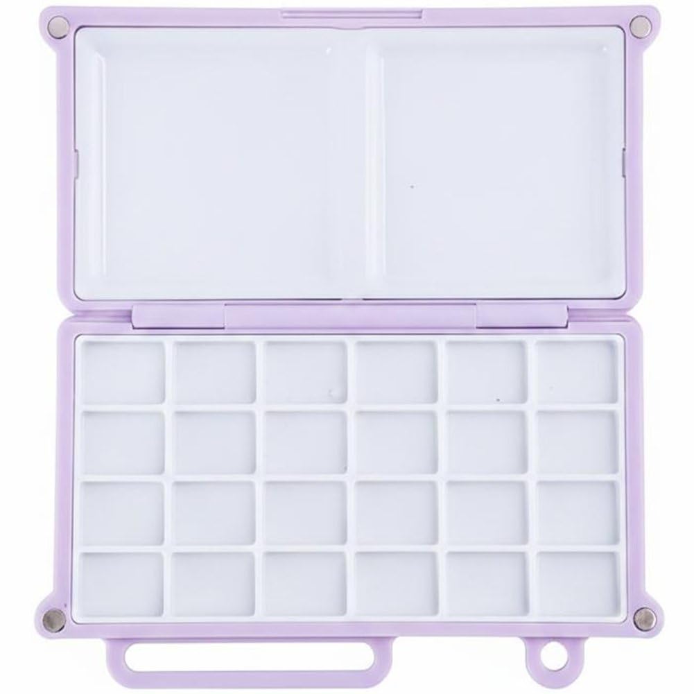 Ymxygz 24 Well Watercolour Palette, Folding Paint Palette with Mixing Areas, Travel Palette Paint Mixing Palette for Artists Student