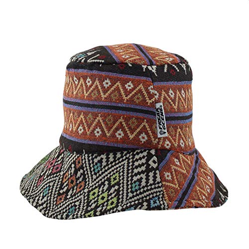 Bucket hat en coton Freak Scene style ethno pour festivals et sorties plein air