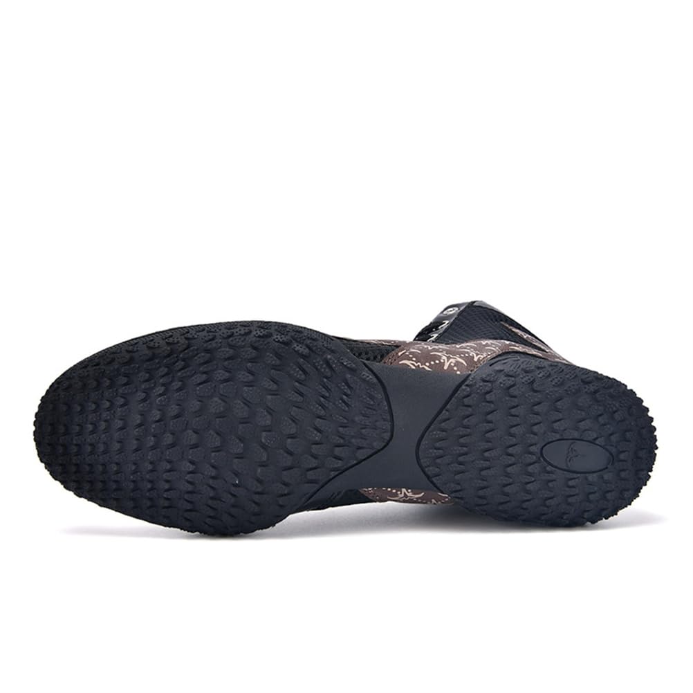 Scarpe da Boxe da Uomo Zero Drop Leggere Scarpe da Wrestling Alte Scarpe da Allenamento per Arti Marziali
