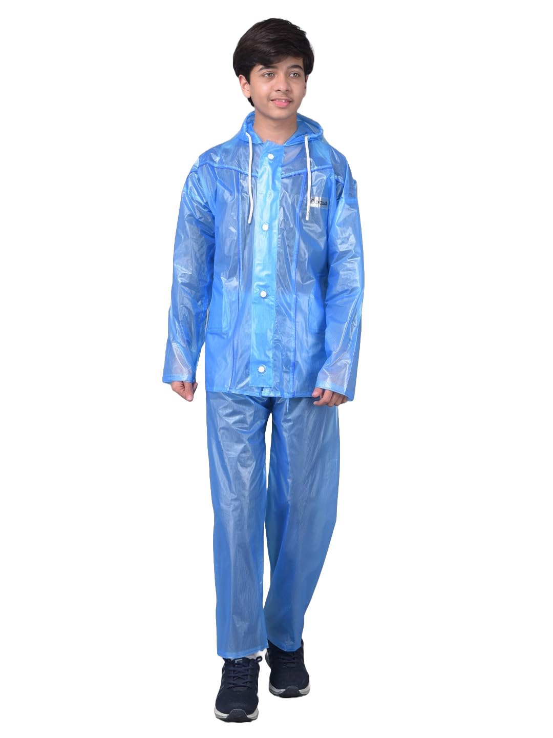 Dollar Rainguard Kid's PVC Full Sleeve Solid Raincoat with Adjustable Hood and Pocket-picture-10