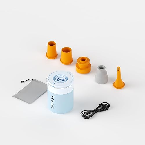 Portable Air Pump with Camping Light, Ultra-mini Pump with 1500mAh Battery Rechargeable USB, 5kPa Air Pump for Inflatables,Magnetic Design Tiny Pump