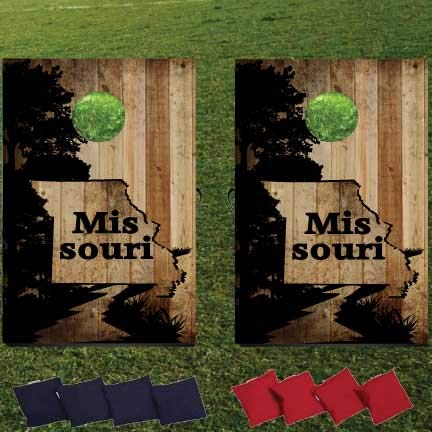 VictoryStore Cornhole Games - State of Missouri Cornhole Bag Toss Game - Missouri Bag Toss