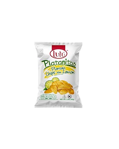 LULU Bolsas individuales de papas fritas de lima (30 unidades) sin gluten, bocadillos saludables con chips de lima, chips de platanitos, aperitivos