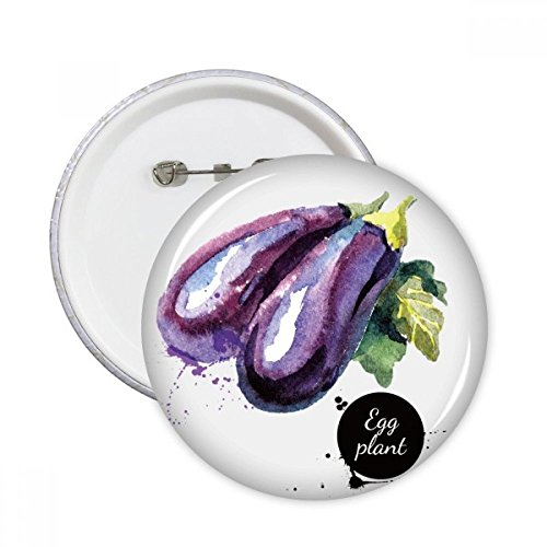 Badge bouton aubergine aquarelle pour personnaliser un sac ou une veste