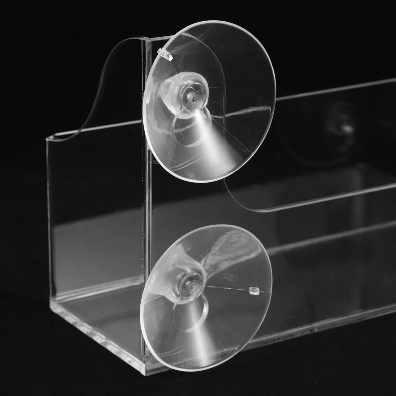 2Pcs Suction Cup Refrigerator Rack Display Frame Acrylic Beverage Storage Shelf Suction Rack for 8.07X5. 51 Inch Suit for 3 Bottle Drinking