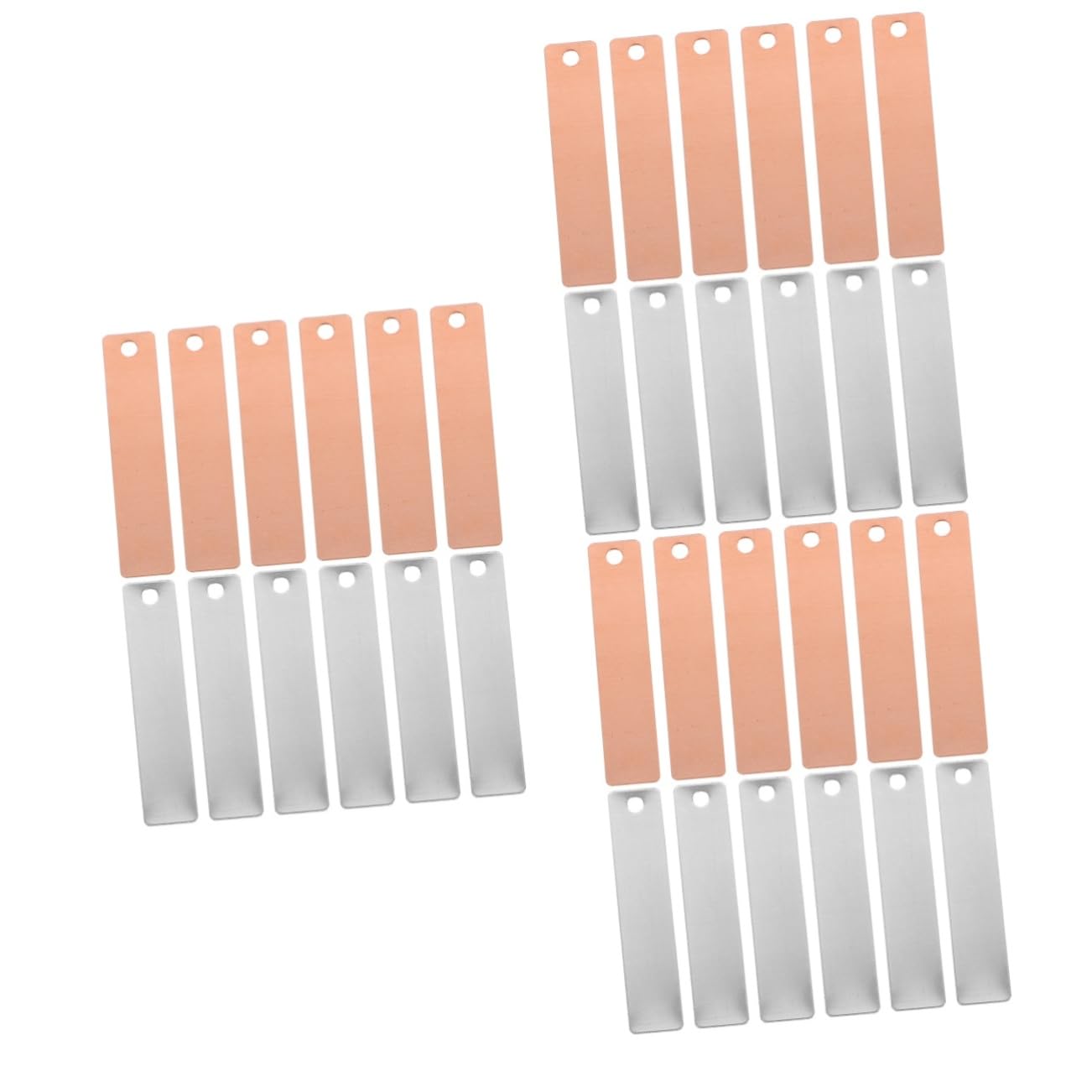 SEWACC 3 Sets Copper Zinc Anode Plate Strip Materials Electrode Slices for Science Projects