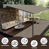 Żagiel Przeciwsłoneczny 180 x 500 cm Oddychający I Ochrona UV Żagiel Przeciwsłoneczny Do Ogrodu Wiele Długości I Szerokości Na Taras, Do Ogrodu, Balkon, Kemping, Kolor ciemnoszary