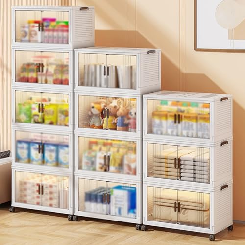 Grande boîte de rangement en plastique pour optimiser le dressing - 4
