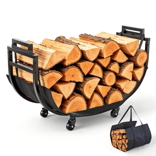 Image of VEVOR Firewood Rack 31.69 Inch Heavy Duty Indoor Fire Wood Storage Holder