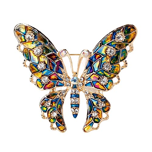 Broche papillon pour femmes CFWSHJ en insecte design d'hiver chic