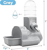 Vista 7 de VANNON Botella de agua para hámster 3 en 1 sin goteo, botella de agua para animales pequeños, dispensador automático de botellas con base