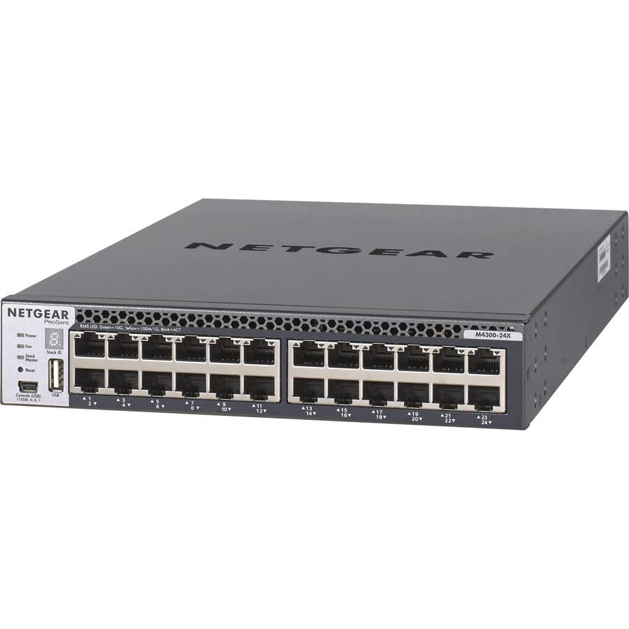 Image of NETGEAR M4300-24X 10G 24 Port Switch XSM4324CS | Advanced Layer 3 | 24x1G Copper | 4x10G SFP+ | M4300 Stackable | Rack-Mountable | Cloud Care's 3 Year Warranty SupportPlus Included