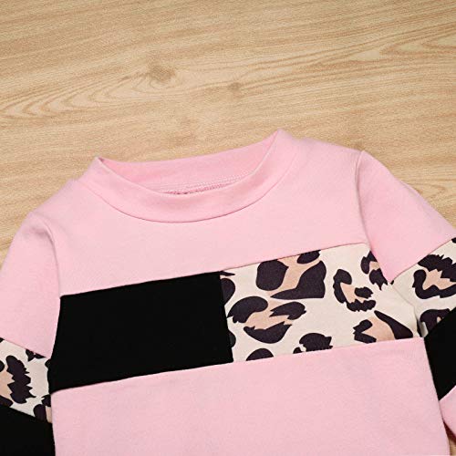 U·nikaka Toddler Girl Clothes Sweatshirt Outfits Sweatsuit Winter Fall Sweatpants 2Pcs Black White Pink Red Purple2