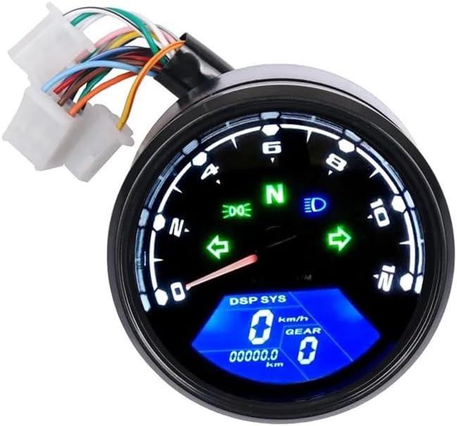 Motorbike Speedometer Odometer Universal Motorcycle Speedometer Odometer Tachometer Motorbike Gauge Motorcycle Digital Dash Speedometer Tachometer Odometer