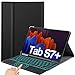 Produktbild IVSO Kompatibel mit Samsung Galaxy Tab S7+ Beleuchtete Tastatur mit Touchpad, QWERTZ Kabellose Tastatur Hülle für Samsung Galaxy Tab S7 Plus 12.4 Zoll 2020, Schwarz