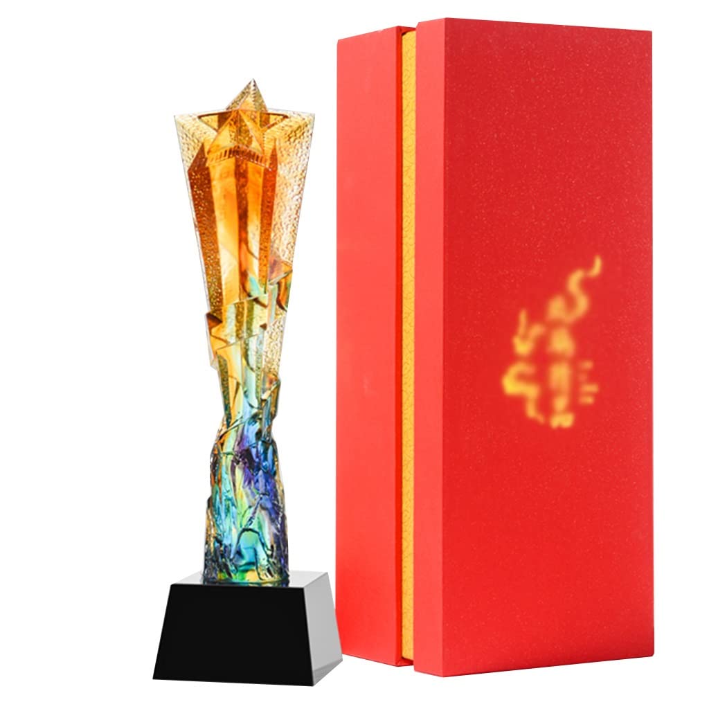 Trofeos, medallas y premios Trofeo De Campeonato De Fin De Año Empresarial Colorido Trofeo De Honor De Cinco Estrellas Premios De Recompensa De Competiciones Deportivas De Aprendizaje Escolar